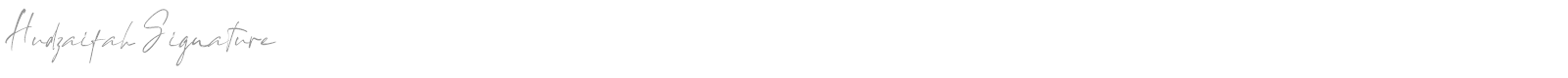 Hudzaifah Signature font preview