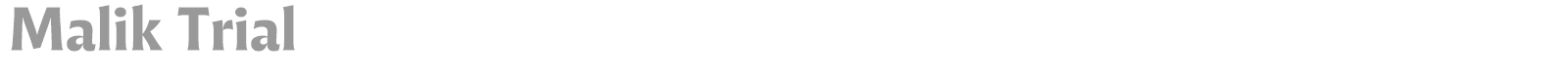 Malik font preview