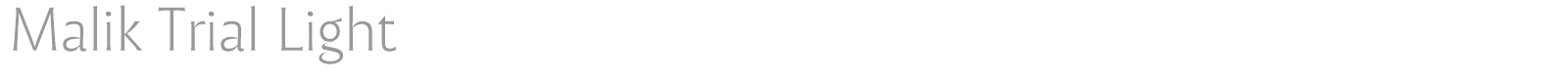 Malik font preview