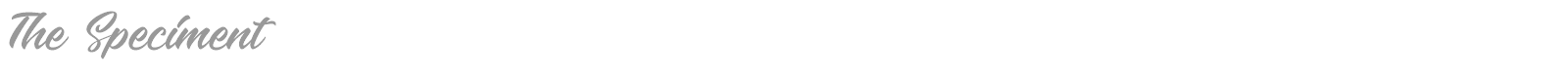 The Speciment font preview