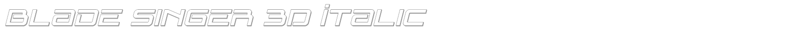 Blade Singer font preview