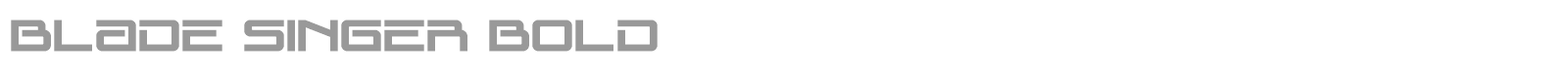 Blade Singer font preview