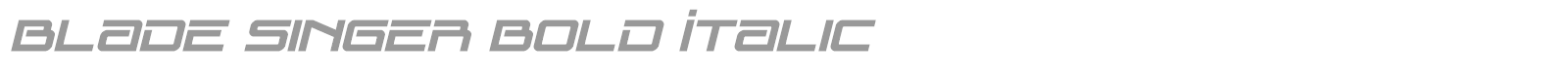 Blade Singer font preview