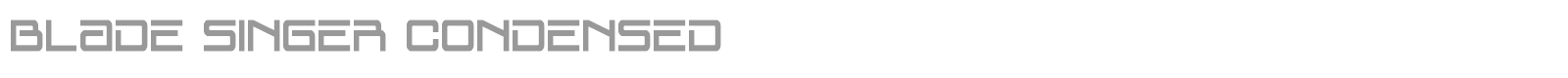 Blade Singer font preview