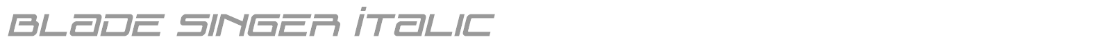 Blade Singer font preview