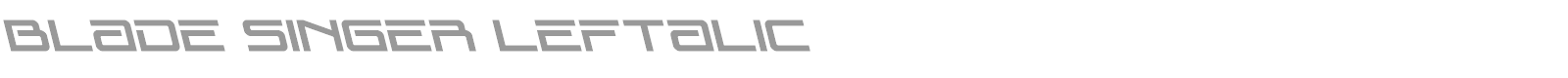 Blade Singer font preview