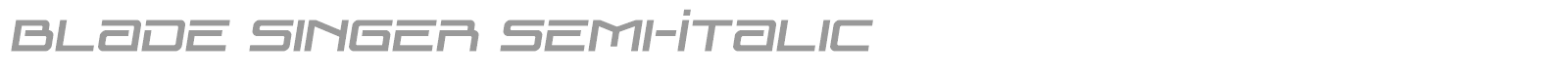 Blade Singer font preview