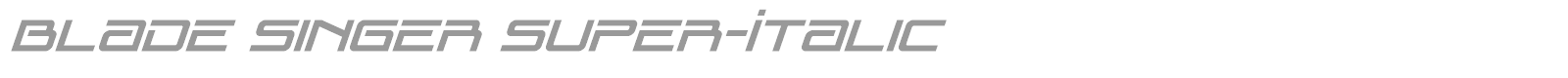 Blade Singer font preview
