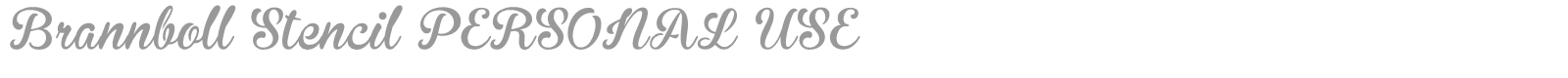 Brannboll Stencil font preview