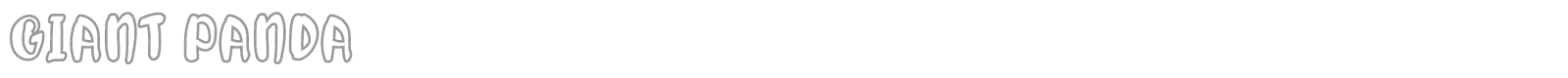 Giant Panda font preview