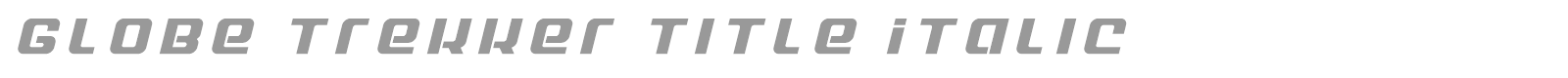 Globe Trekker font preview