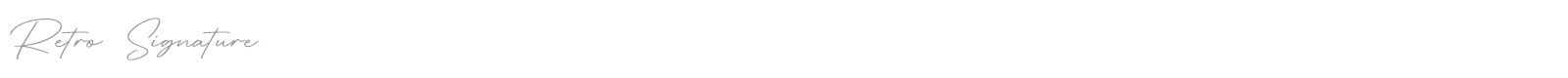 Retro Signature font preview