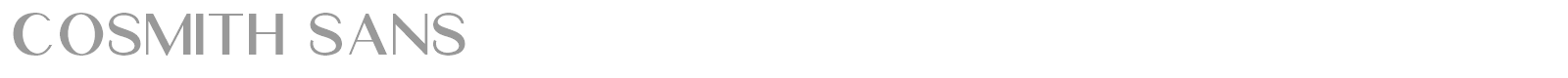 Cosmith font preview