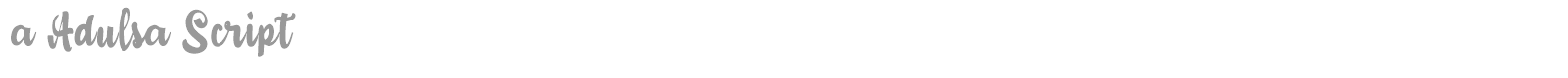 A Adulsa Script font preview