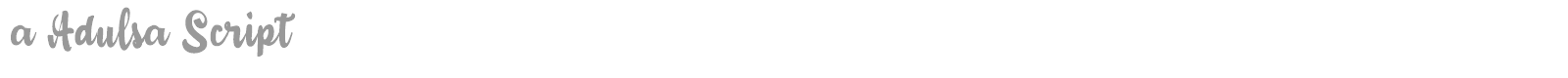 A Adulsa Script font preview