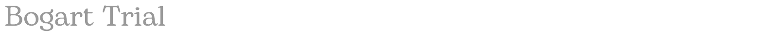 Bogart font preview