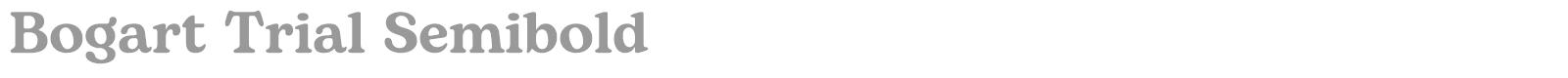 Bogart font preview