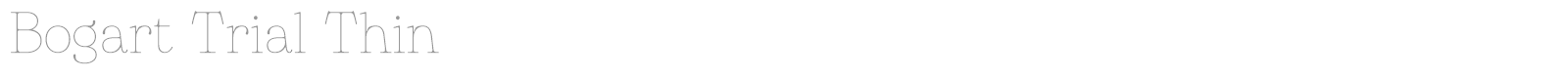 Bogart font preview