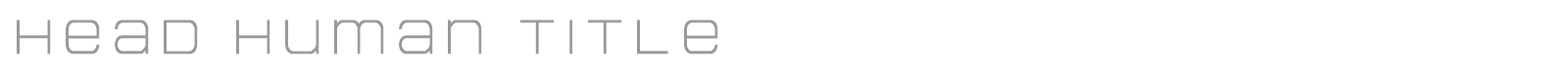 Head Human font preview