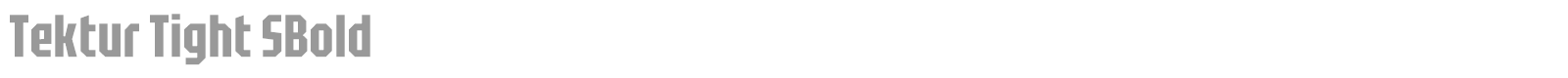 Tektur Tight font preview