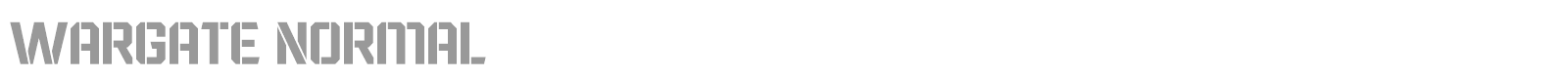 Wargate font preview
