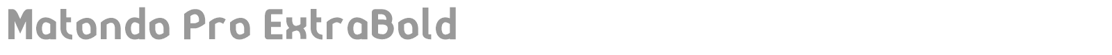 Matondo Pro font preview