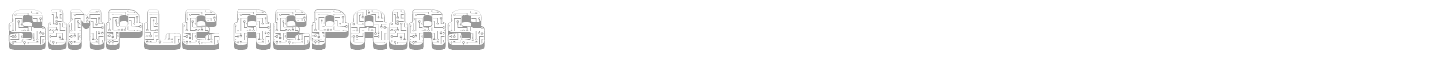 Simple Repairs font preview