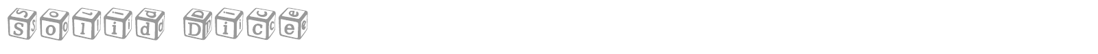 Solid Dice font preview