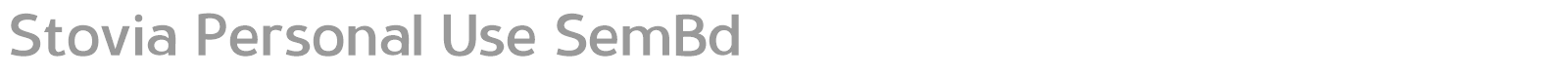 Stovia font preview