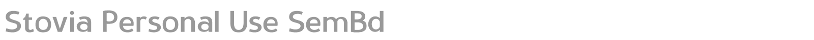 Stovia font preview