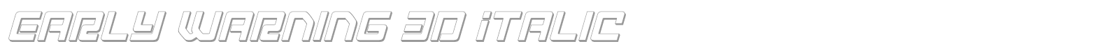 Early Warning font preview