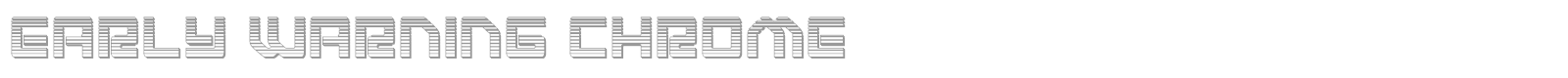 Early Warning font preview