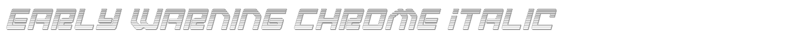 Early Warning font preview