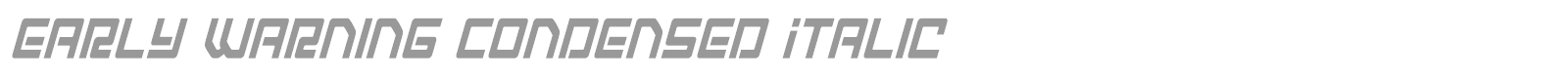 Early Warning font preview