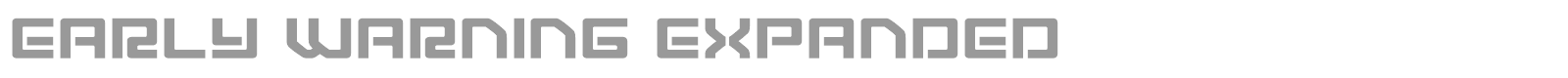 Early Warning font preview