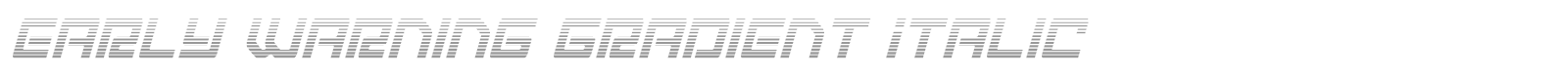Early Warning font preview