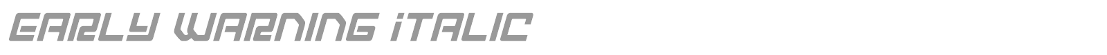 Early Warning font preview