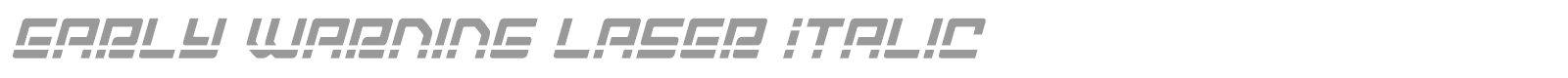 Early Warning font preview