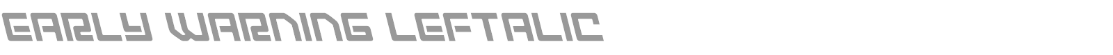 Early Warning font preview