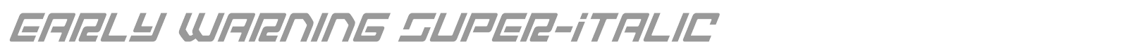 Early Warning font preview