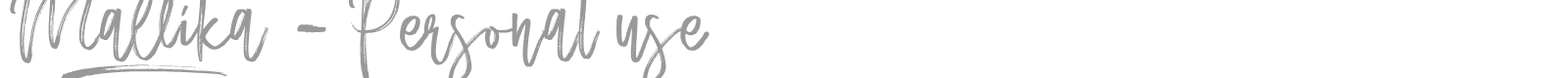 Mallika font preview