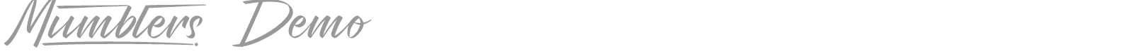 Mumblers font preview
