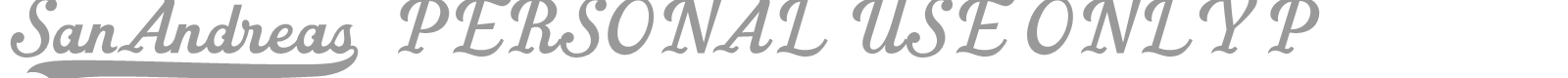 San Andreas font preview