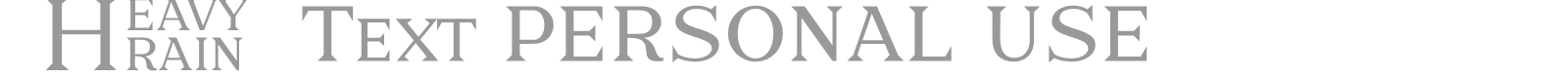 Heavy Rain font preview