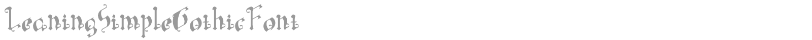Leaning Simple Gothic Font font preview