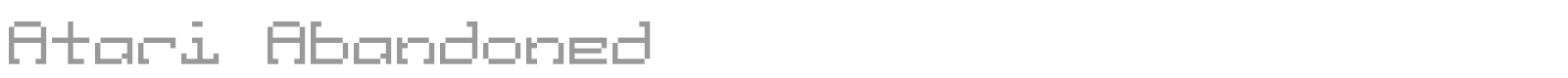 Atari Abandoned font preview