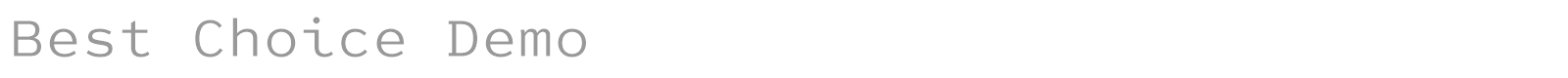 Best Choice font preview