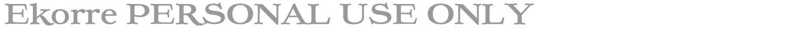 Ekorre font preview