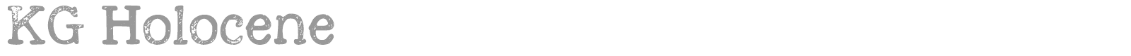 KG Holocene font preview