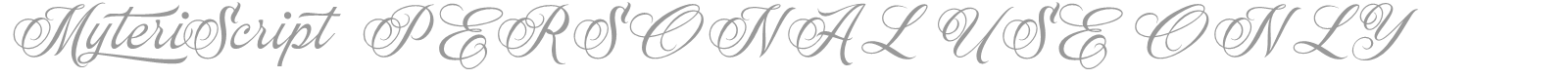 Myteri Script font preview